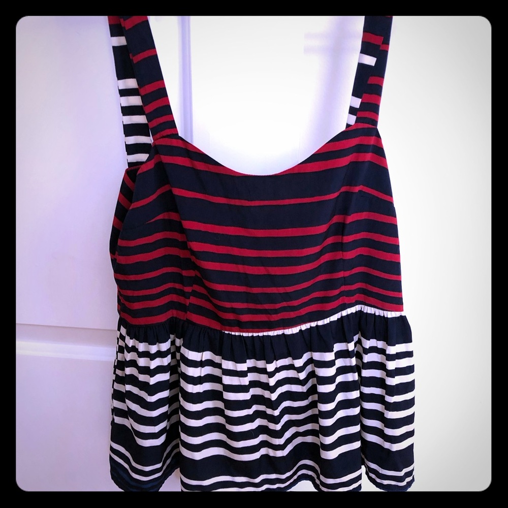 NWOT red, navy and blue tank